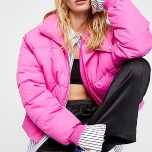 Free people cold rush puffer jacket.